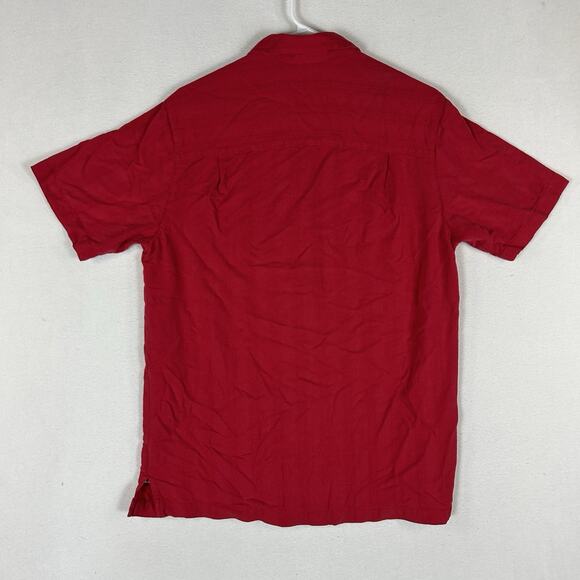 Paradise Collection Short Sleeve Button Up Silk Shirt Mens Small Hawaiin Relaxed - Picture 6 of 10